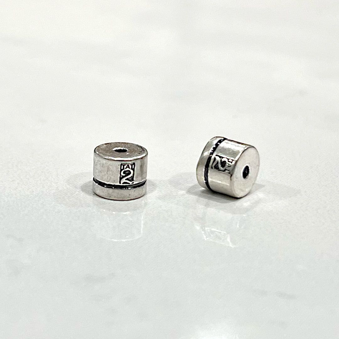 Mini Vintage Silver Egy Crystal Thin Hoops