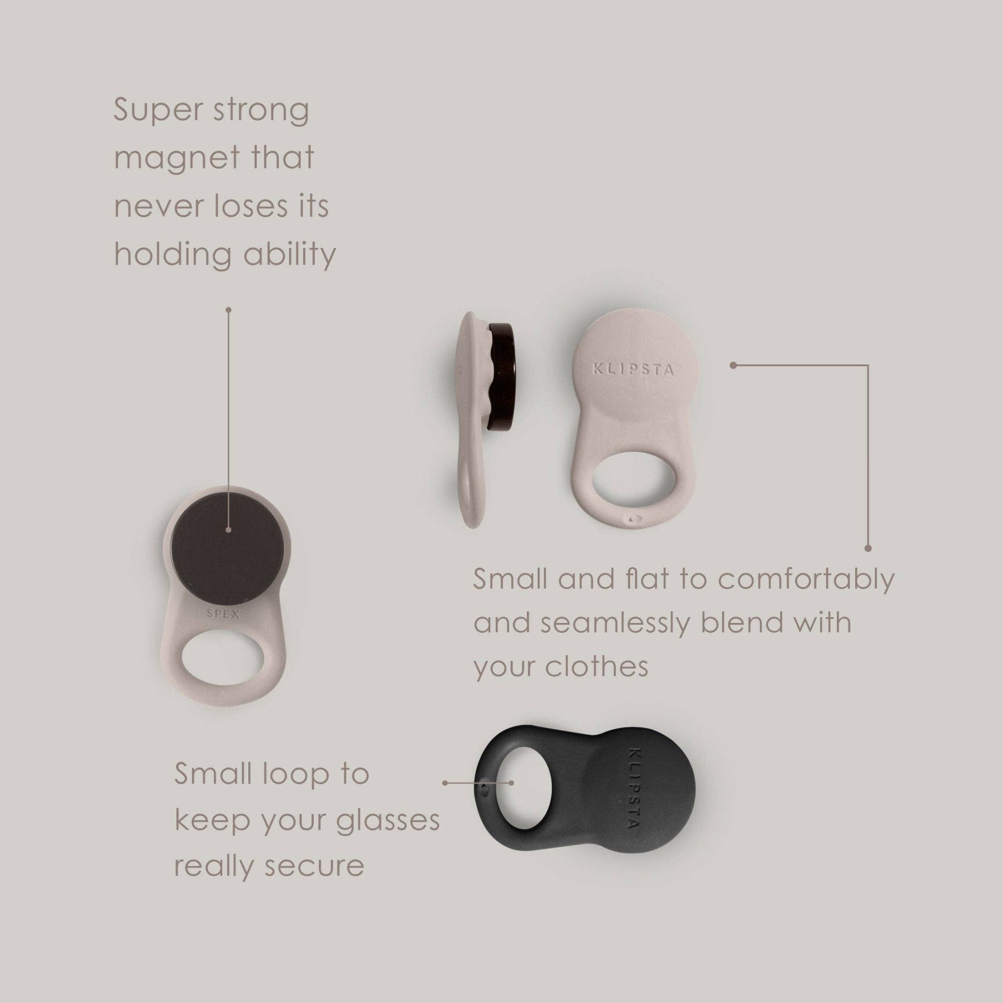 Magnetic Glasses Clip: Olive Green