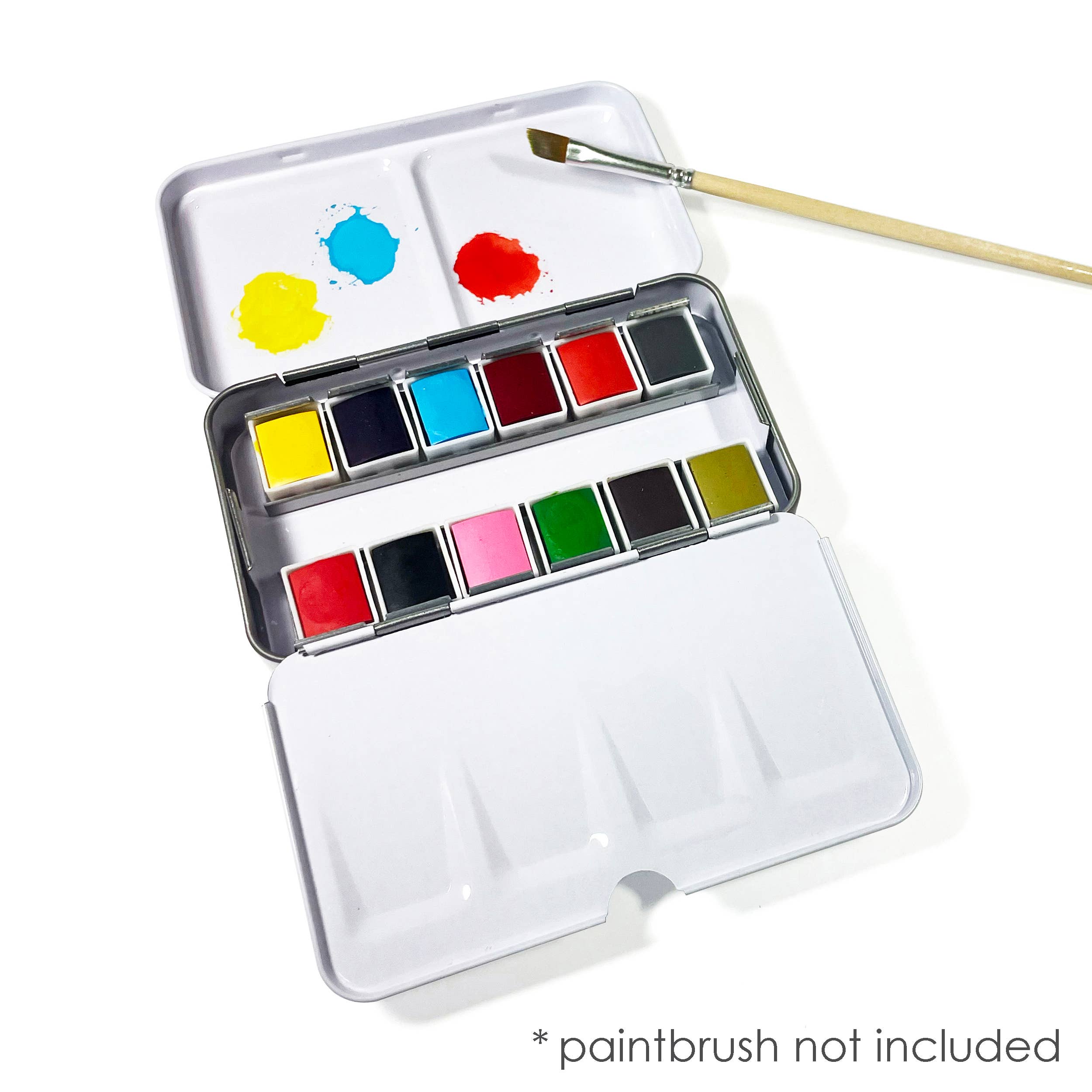 Watercolor Set - Travel-Friendly Metal Palette