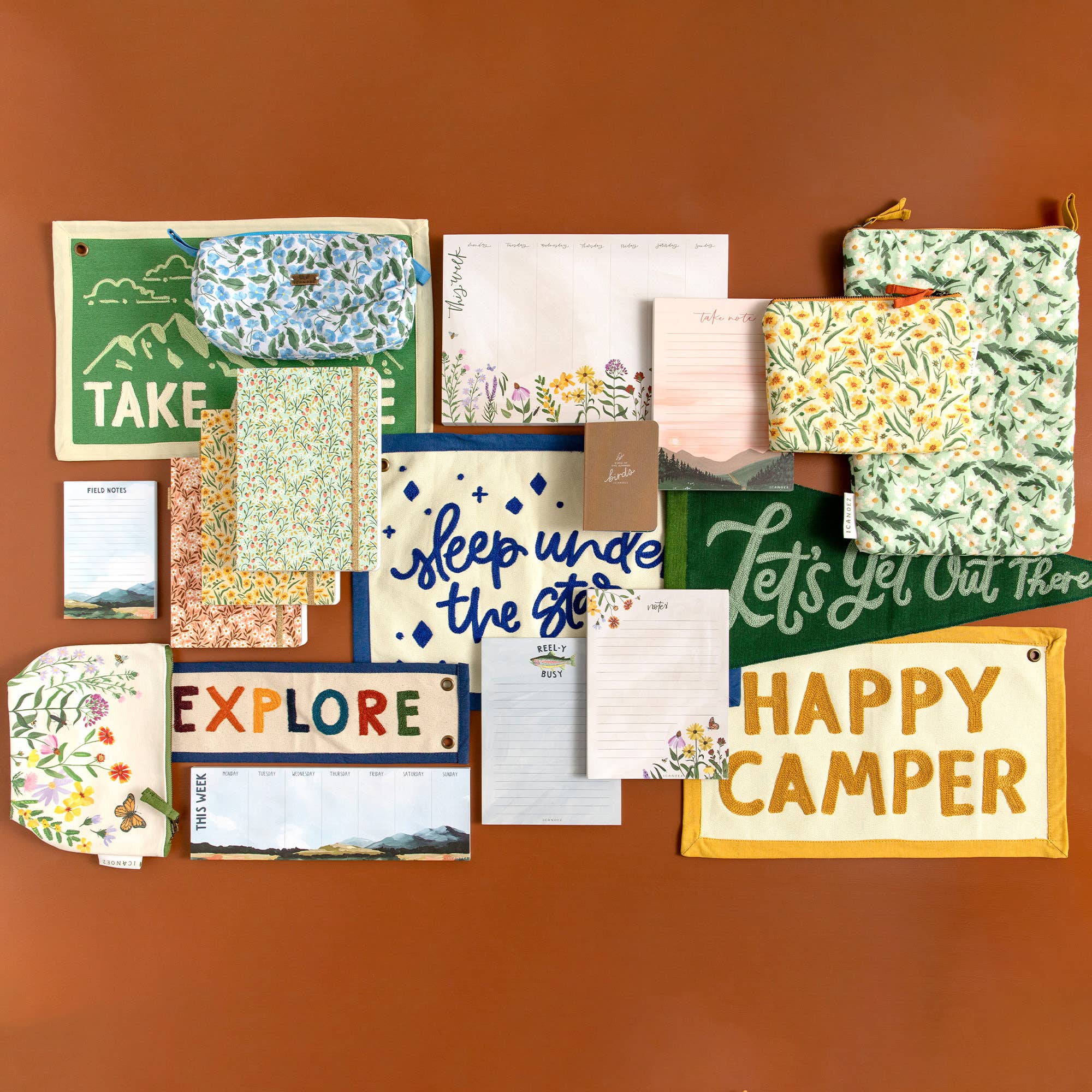 Poppies Quilted Pencil Pouch