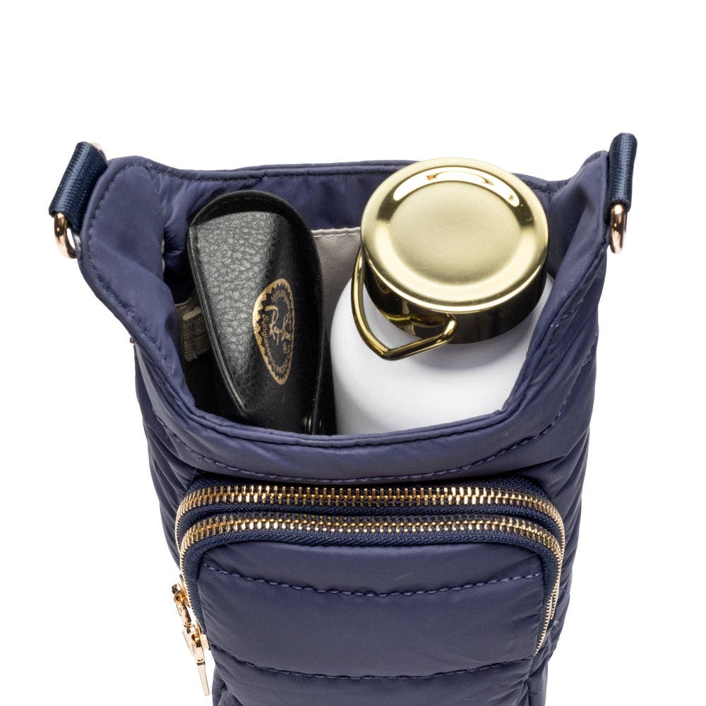 HydroBag® HANDLE™- Navy Matte with Solid Vegan Leather Trim