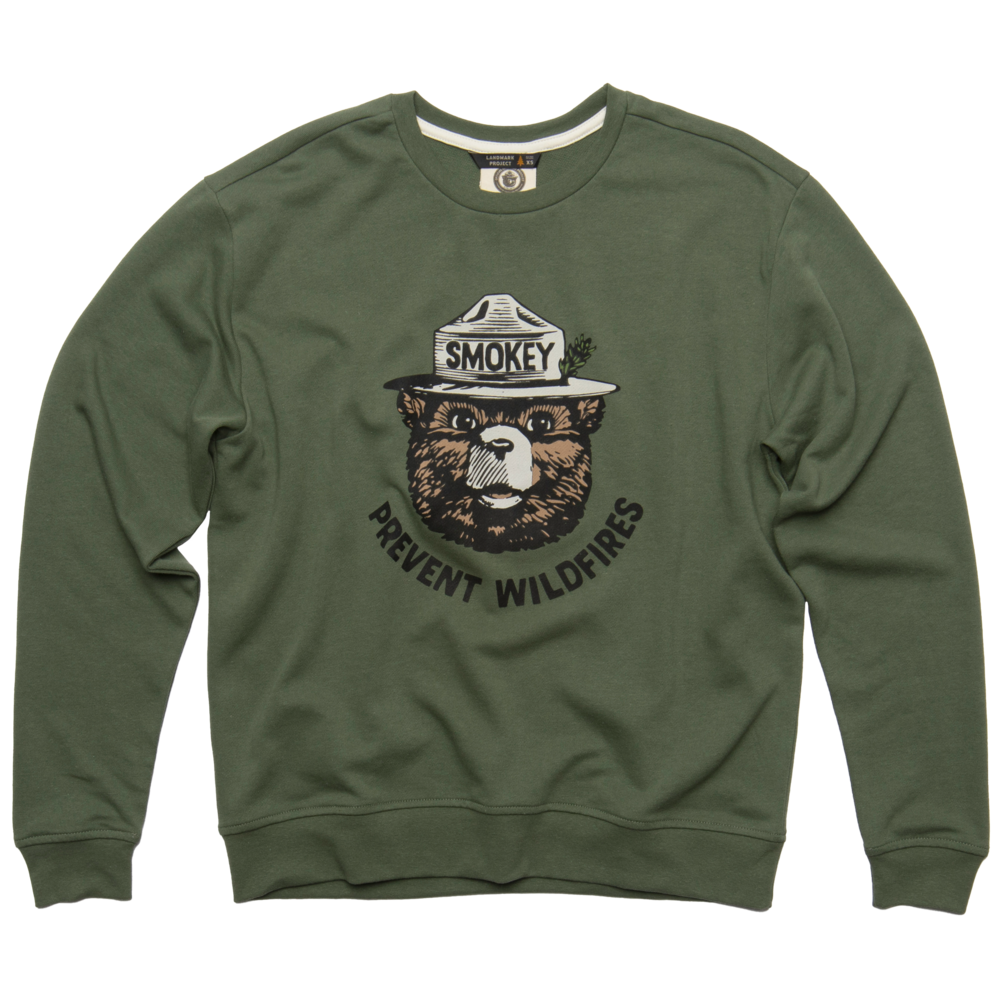 Smokey Retro Unisex Sweatshirt: Conifer Green