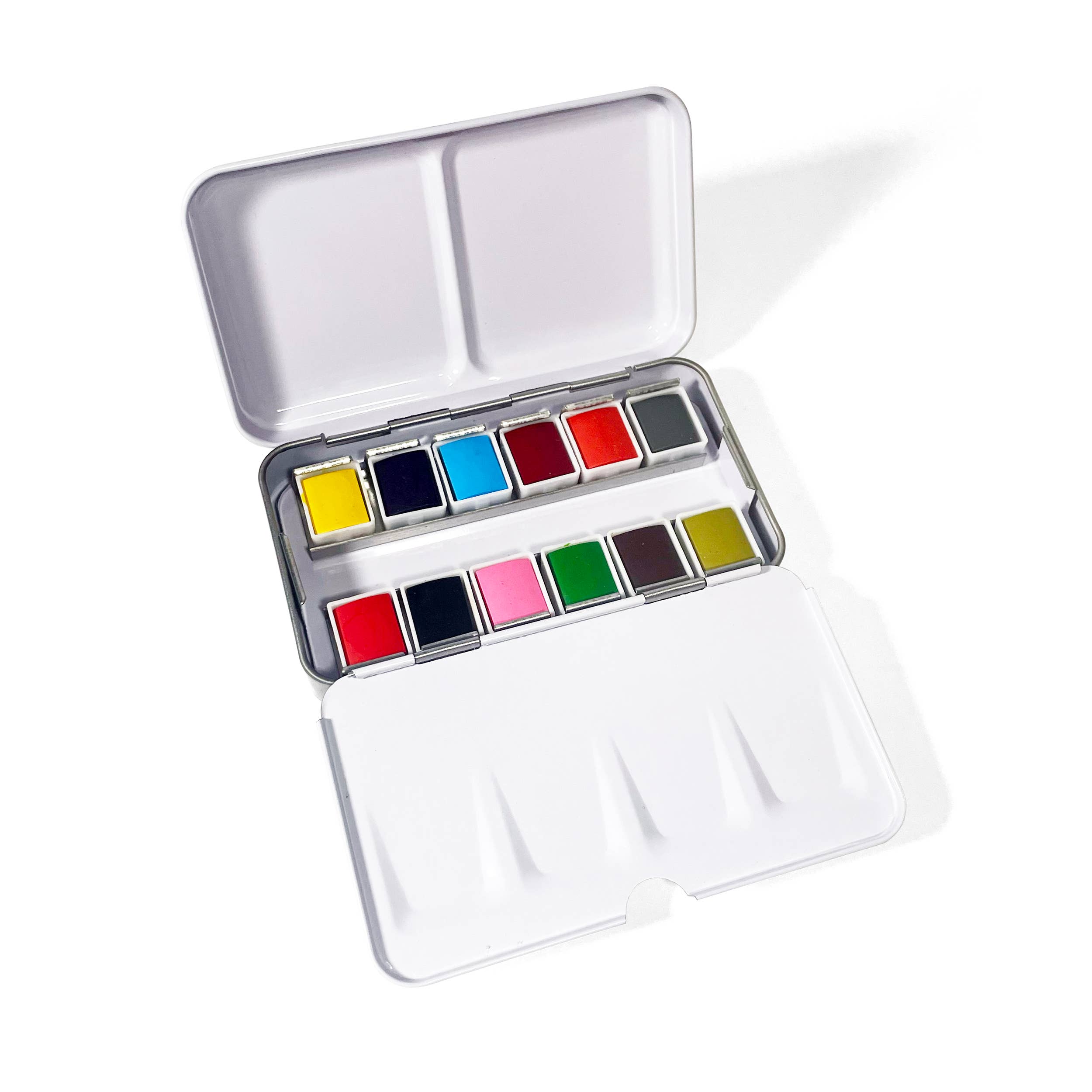 Watercolor Set - Travel-Friendly Metal Palette