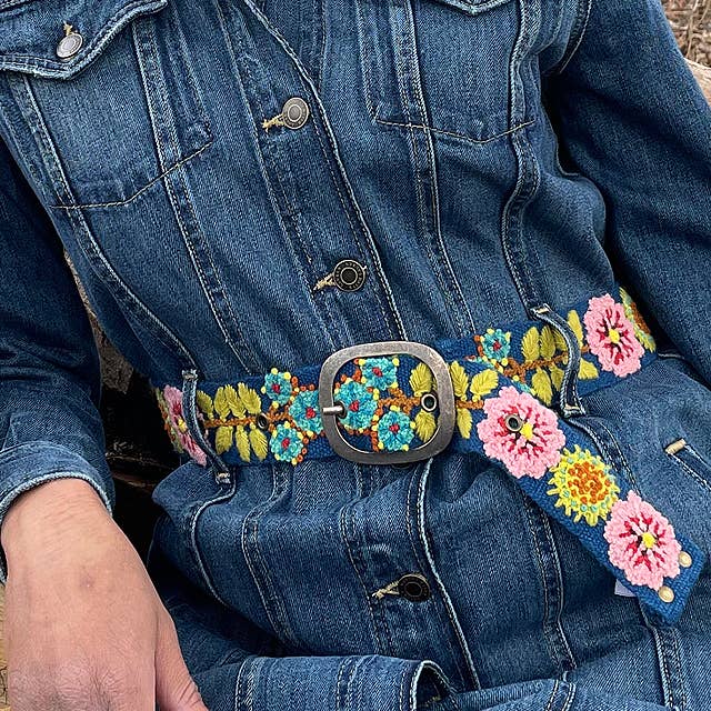 Sunshine Daydream Embroidered Wool Belt