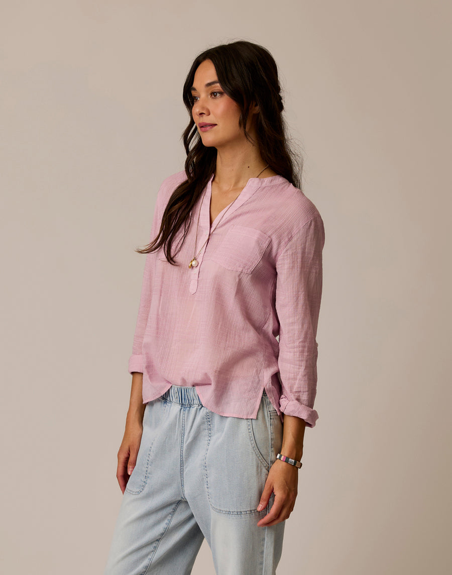 Dylan Textured Shirt - Light Dusk