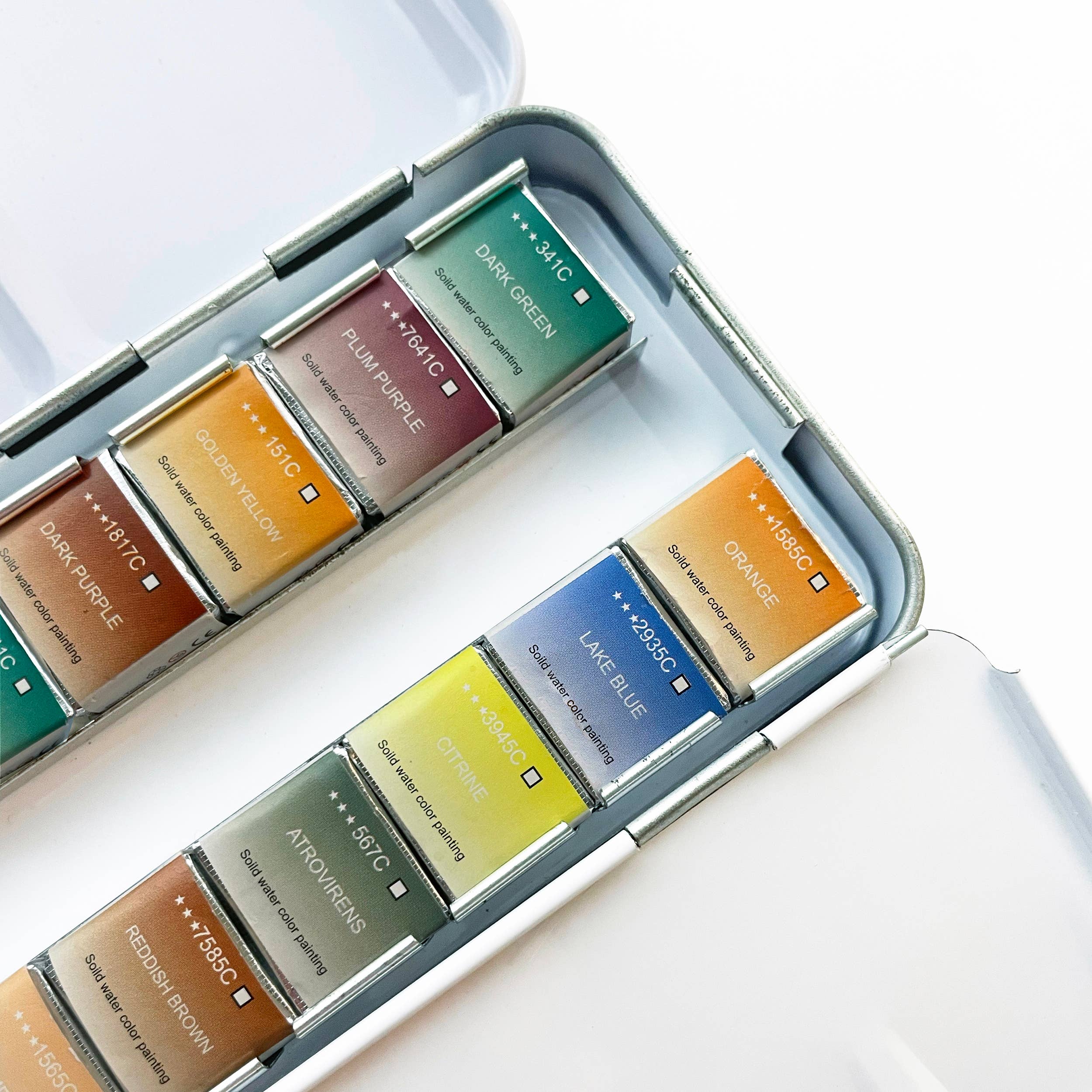 Watercolor Set - Travel-Friendly Metal Palette