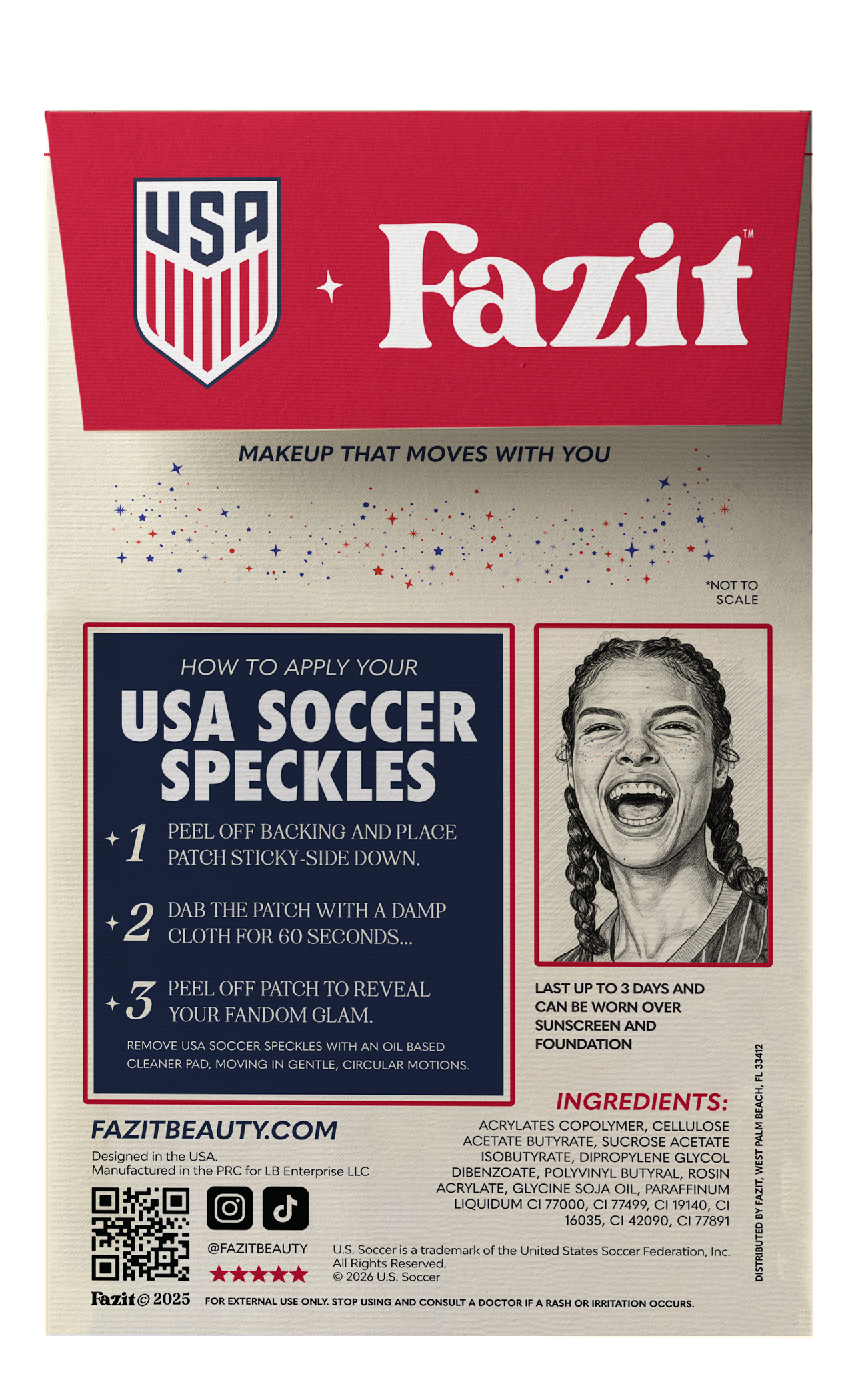 U.S. Soccer Speckles: Red, White & Blue