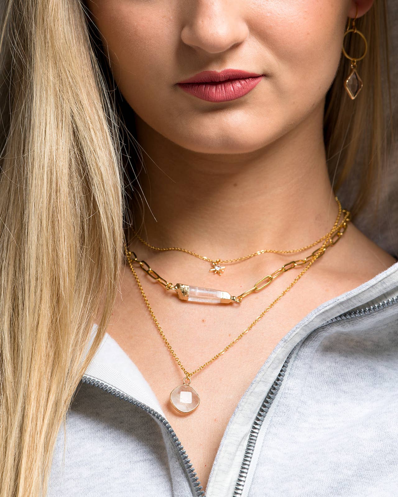 Dainty CZ Starburst Necklace