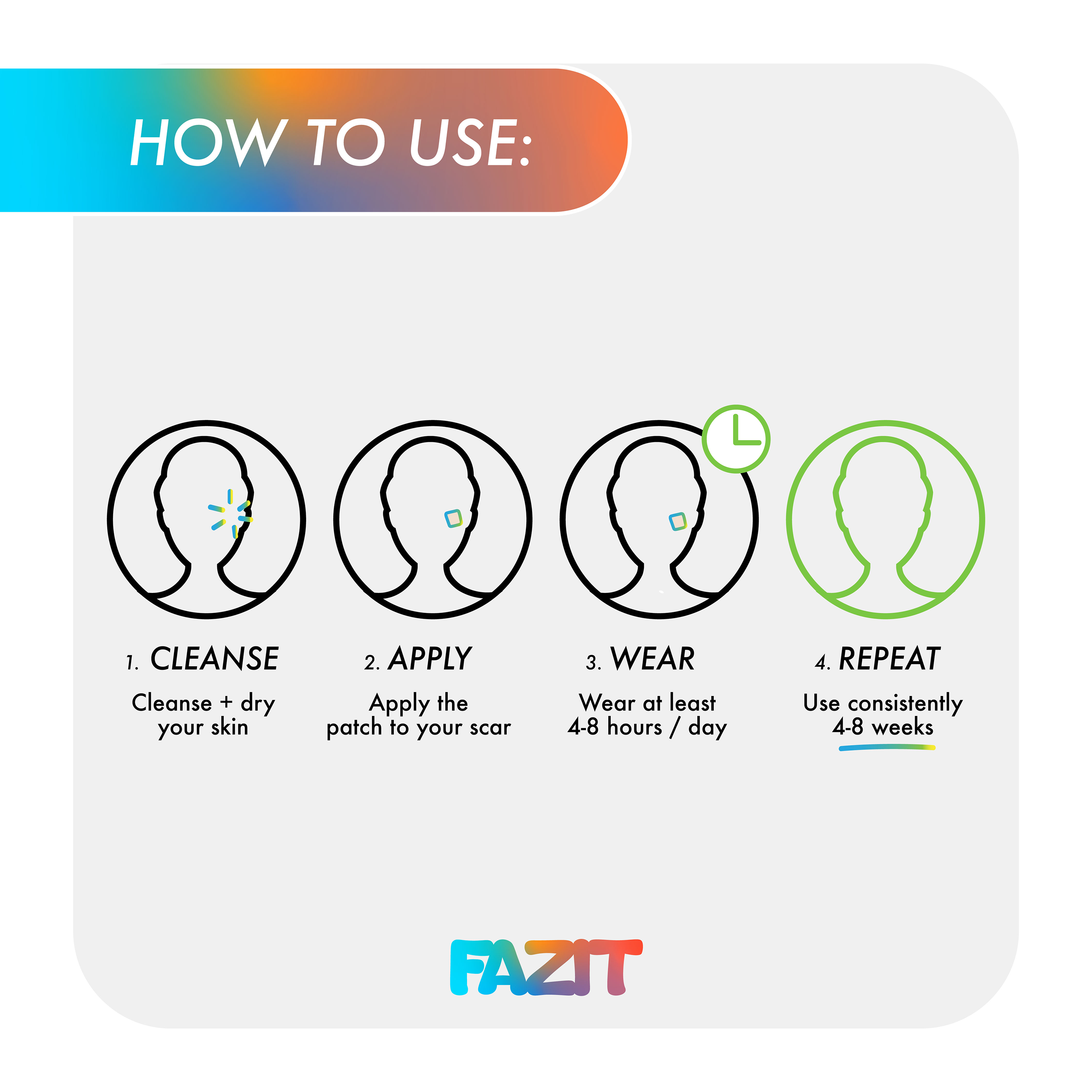 Fazit Acne Scar Patches for face, bikini, and body: 48