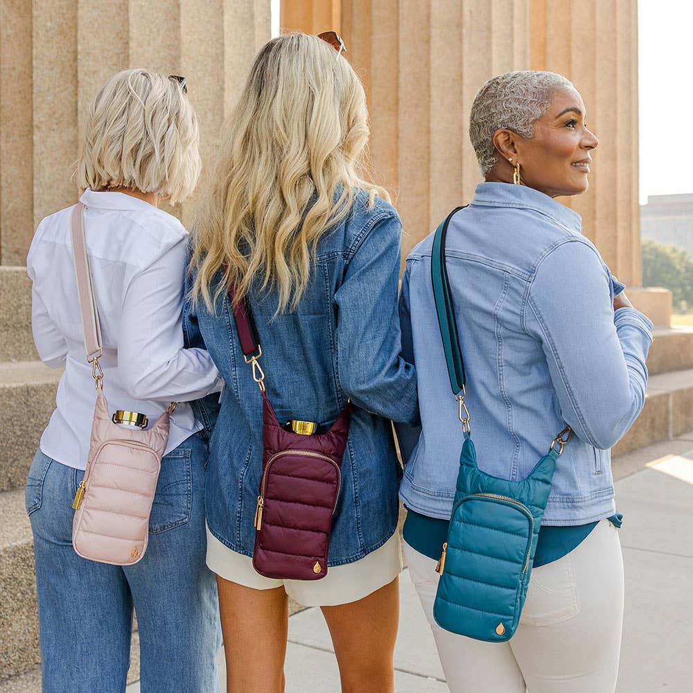 Teal HydroBag® with Teal and Black Striped Strap