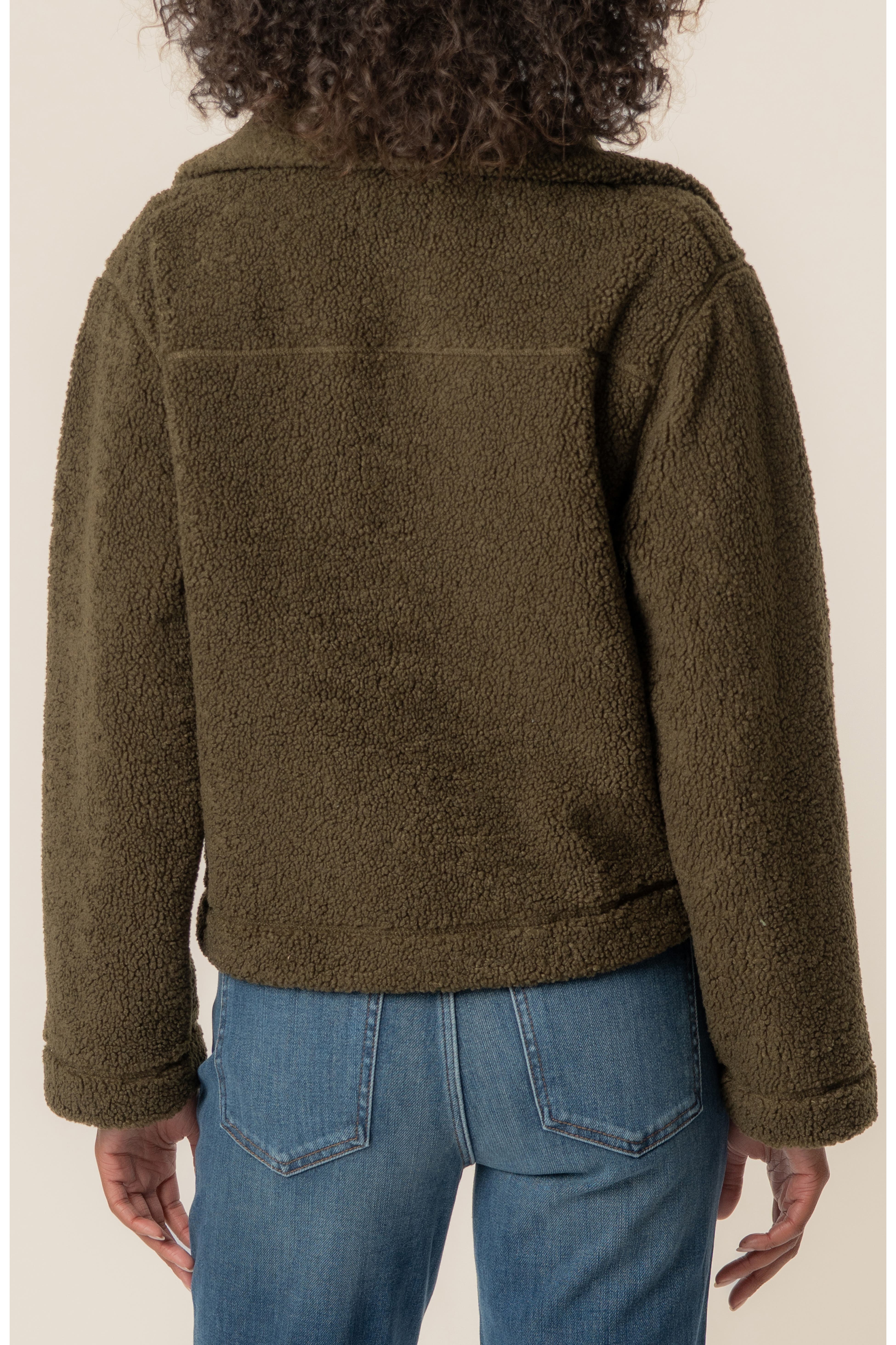 Dena Faux Shearling Zip