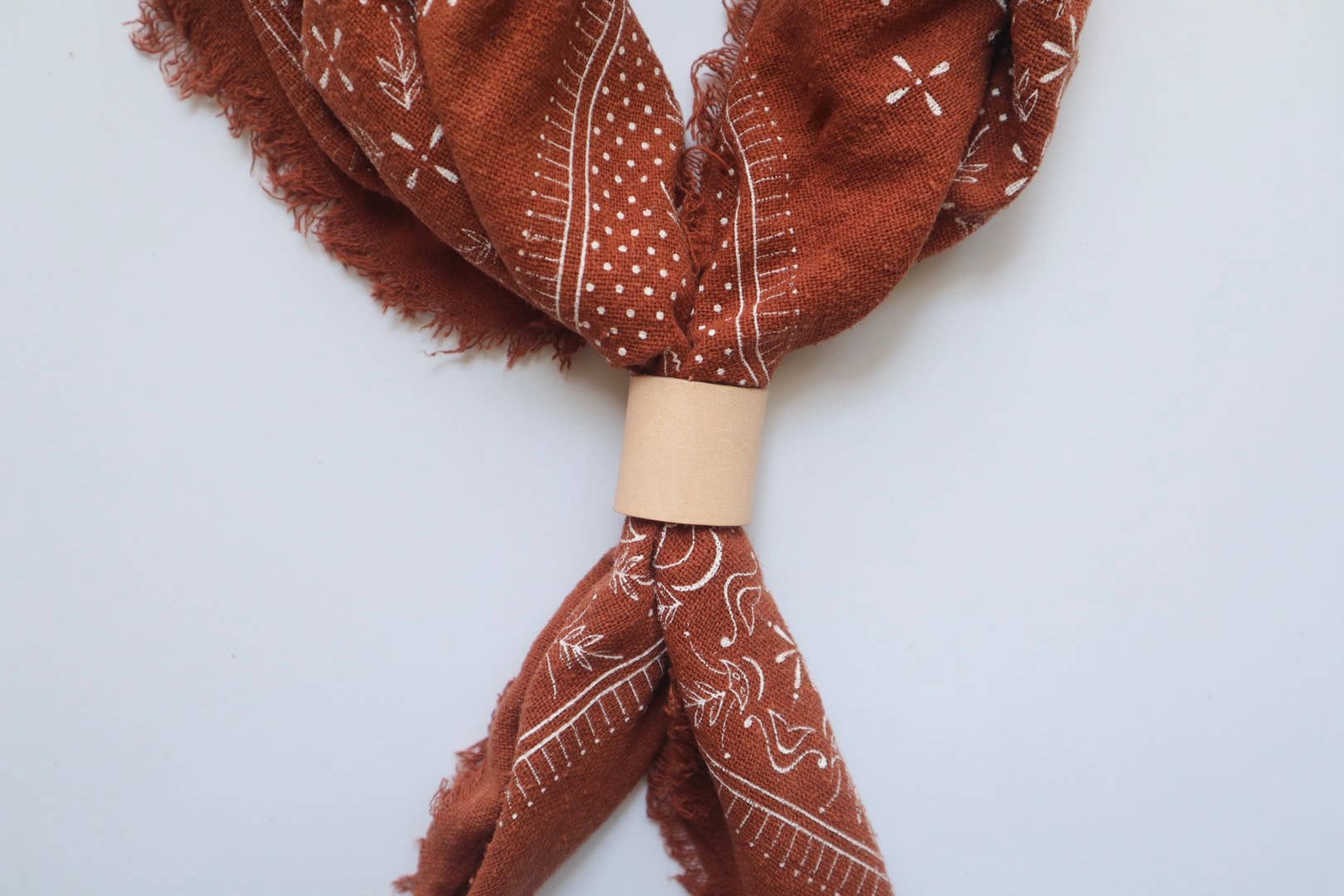 Terracotta Classic Print Naturally Dyed Bandana