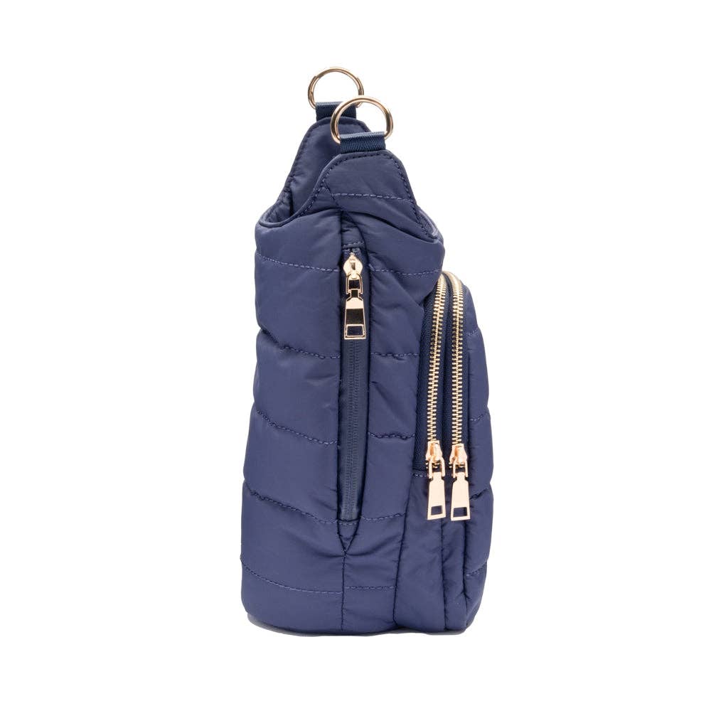 HydroBag® HANDLE™- Navy Matte with Solid Vegan Leather Trim