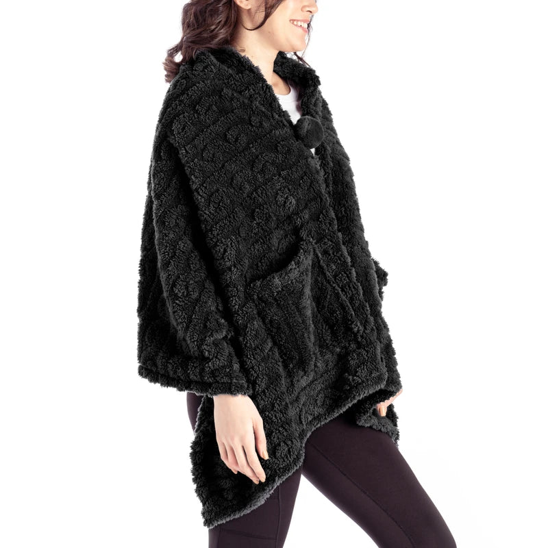 The Coziest Blanket Wrap - Black