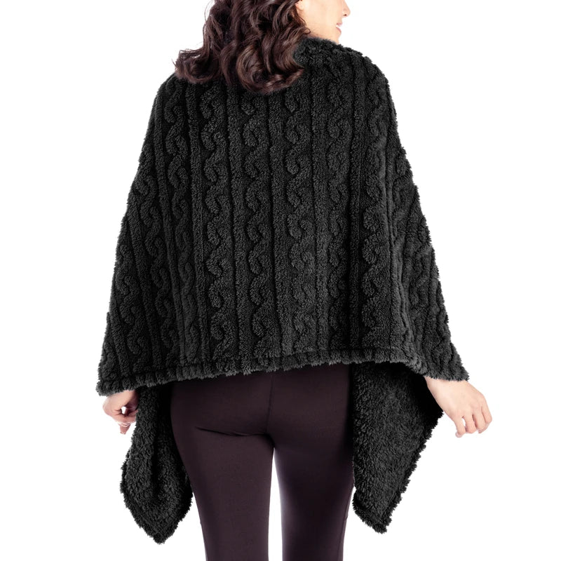 The Coziest Blanket Wrap - Black
