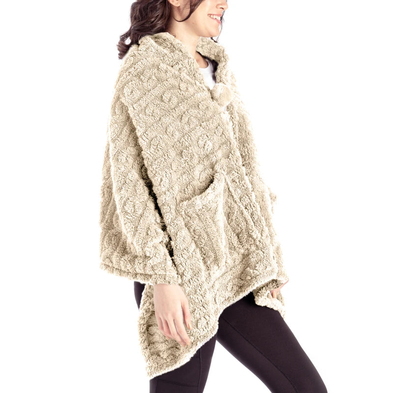The Coziest Blanket Wrap - Tan