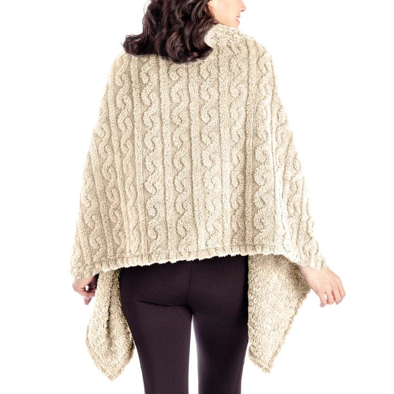 The Coziest Blanket Wrap - Tan