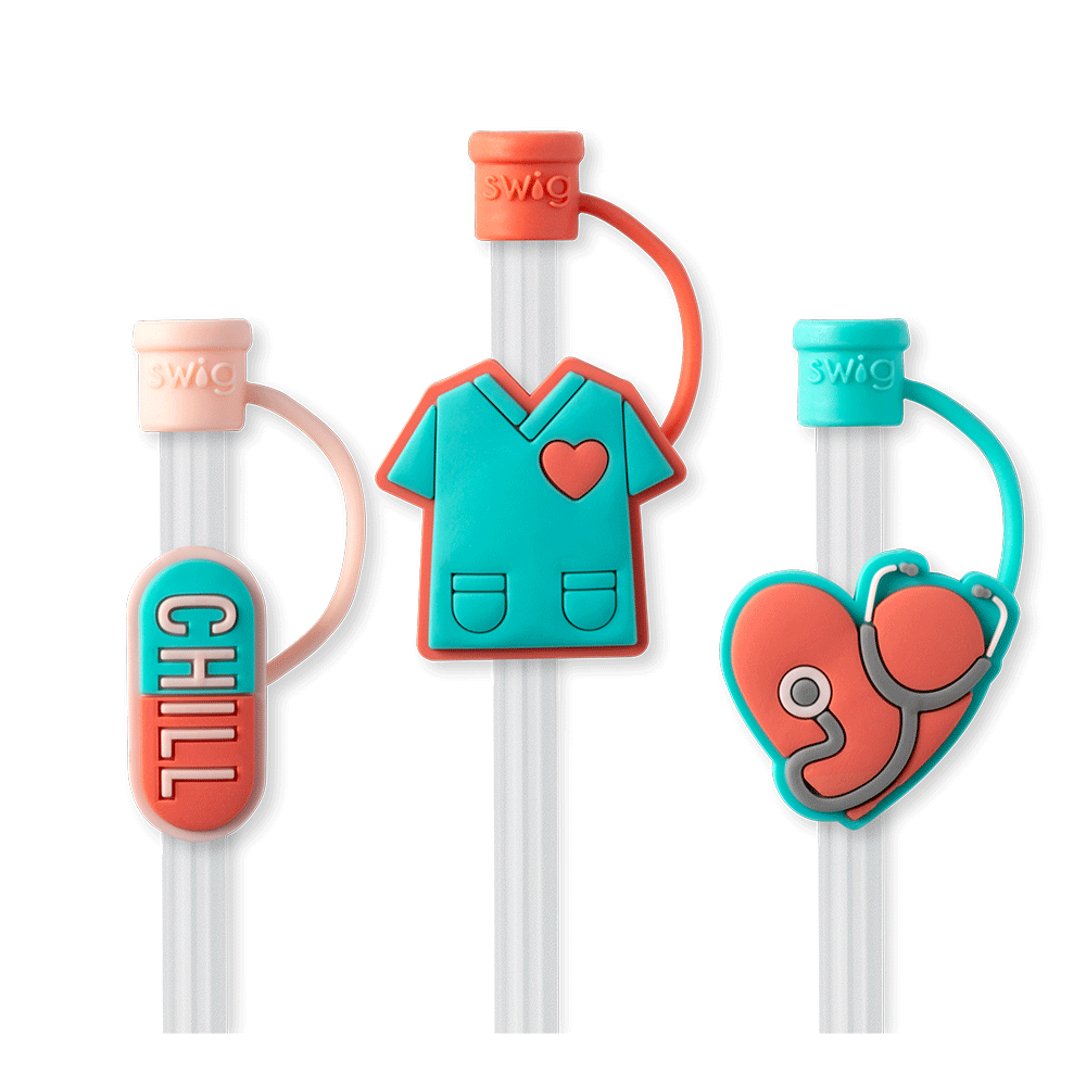 Scrub Life Straw Toppers