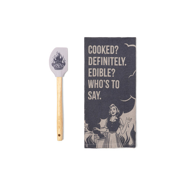 The Reluctant Chef Tea Towel & Spatula Set