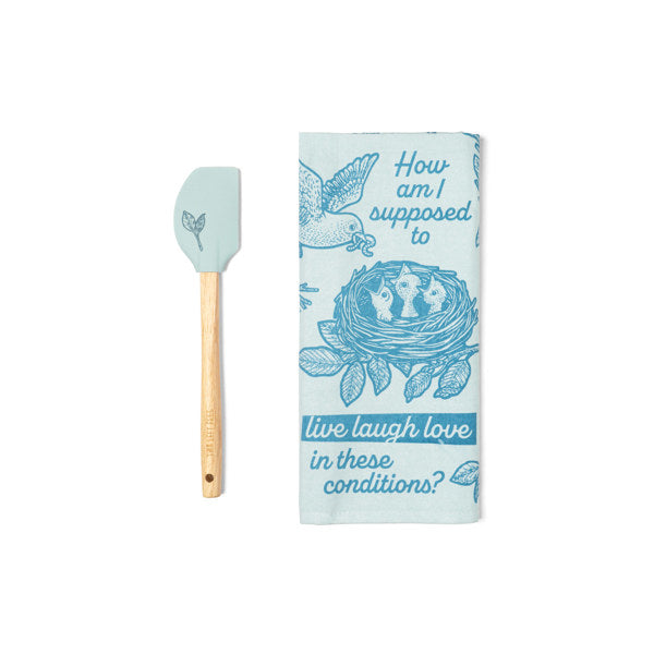 The Reluctant Chef Tea Towel & Spatula Set