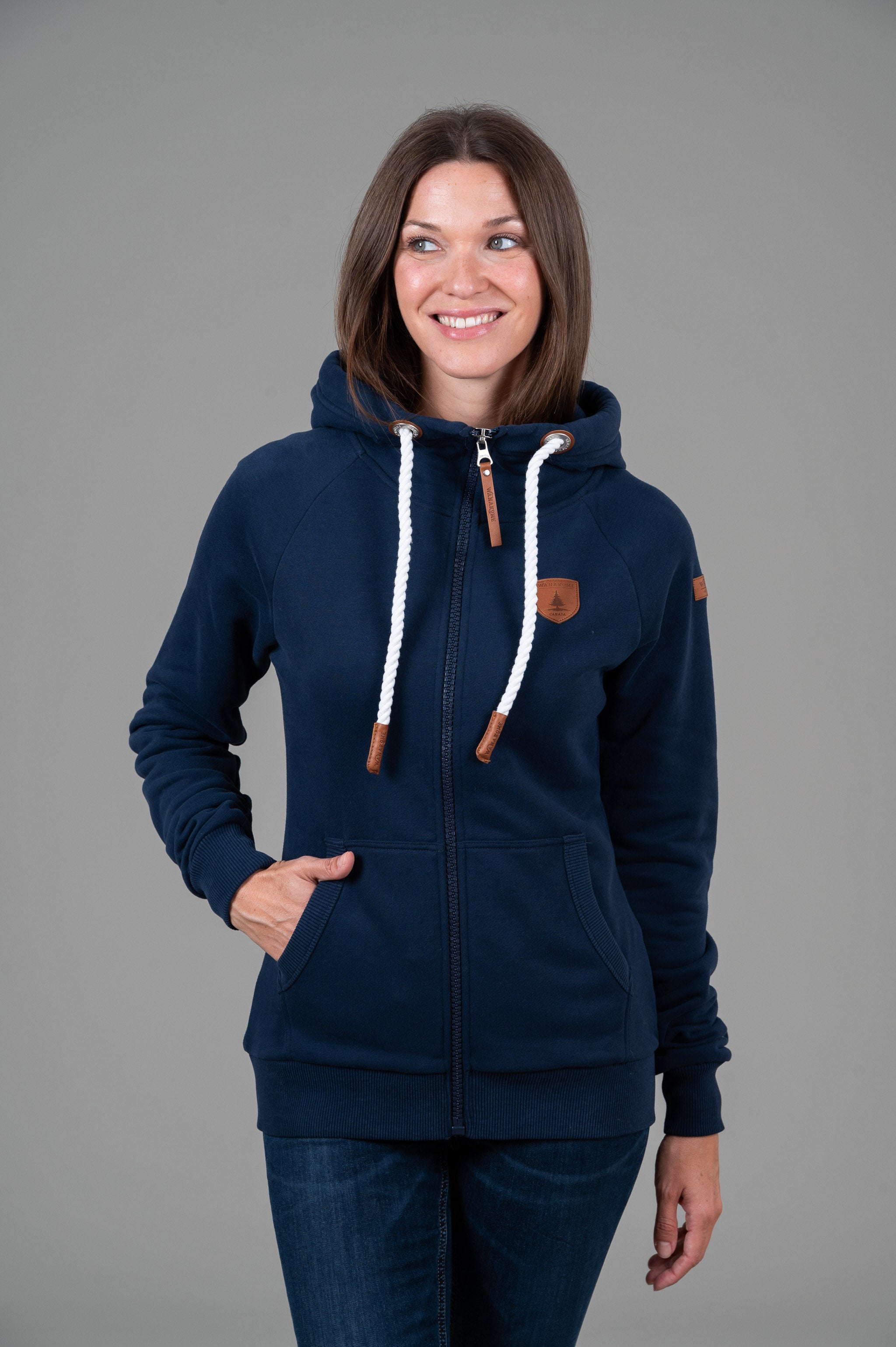 Hera Oxford Blue Full Zip Hoodie