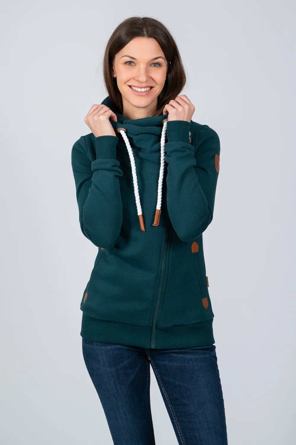 Hestia Full Zip Cowl Neck