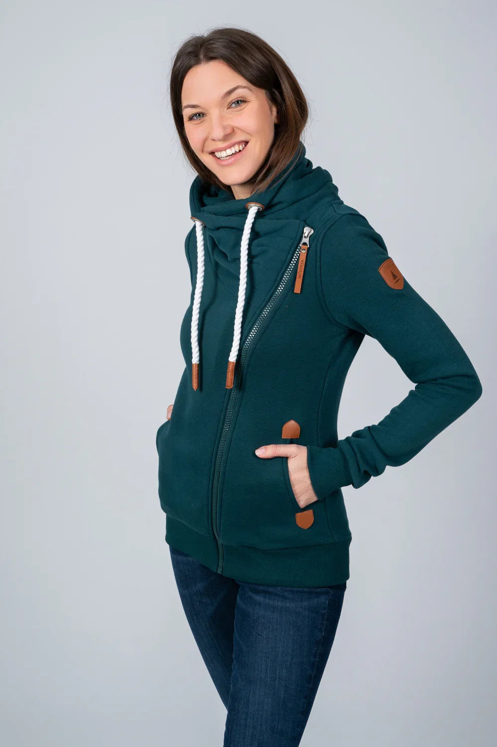 Hestia Full Zip Cowl Neck