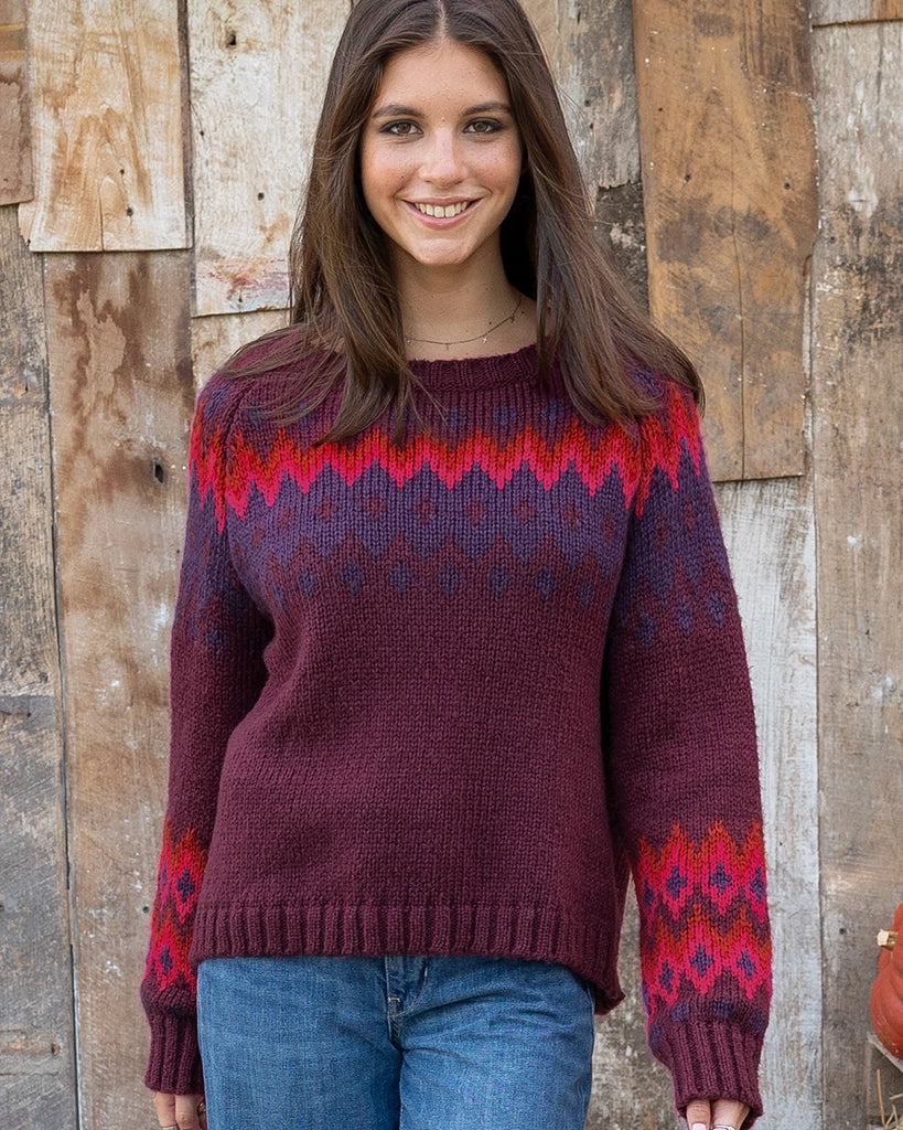 Jaxon Fair Isle Raglan Chunky Sweater