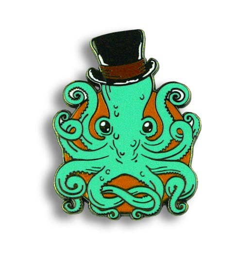 Enamel Pin - Gentleman Octopus