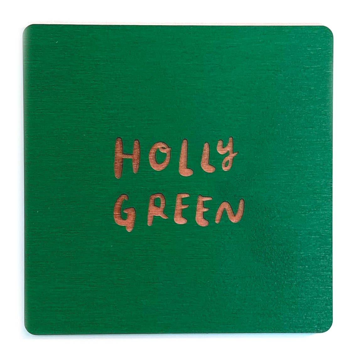 Happy Holidays from New Hampshire Ornament w/Card: Holly Green