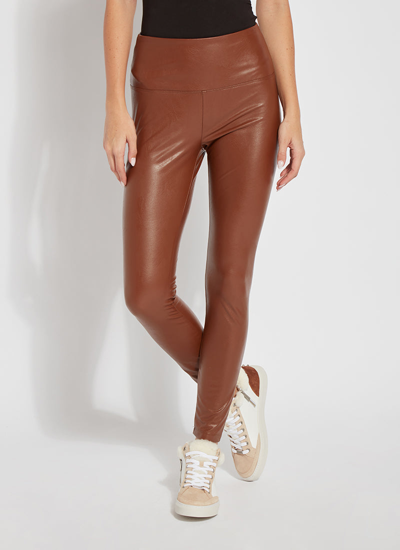 Textured Leather Legging - Harness