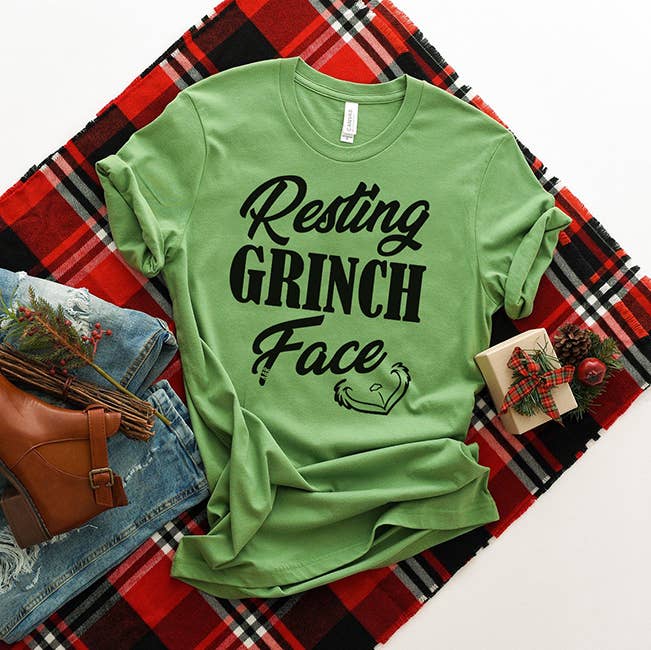 Resting Grinch Face Tee Shirt