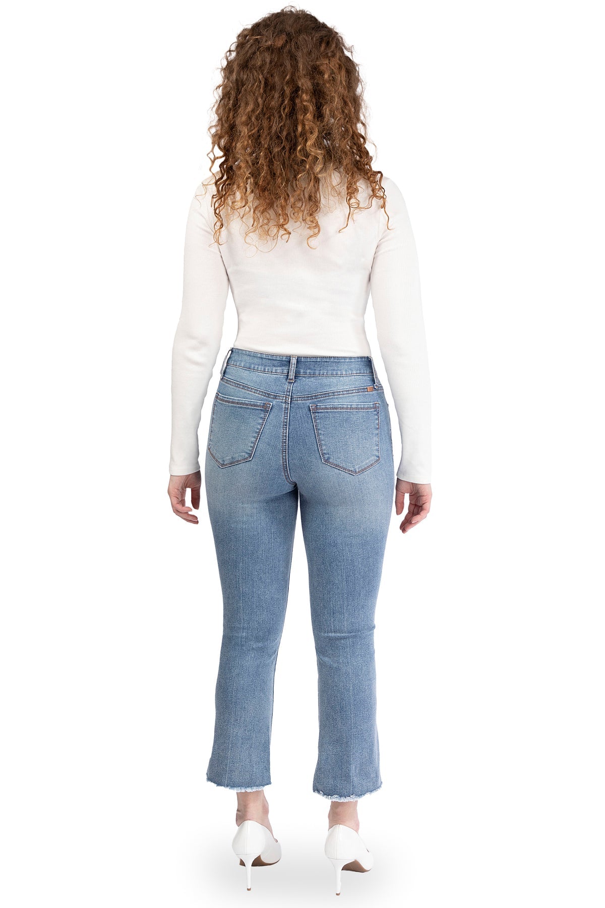 RE:DENIM Contemporary High Rise Boot Cut w/ Fray - Perry Wash