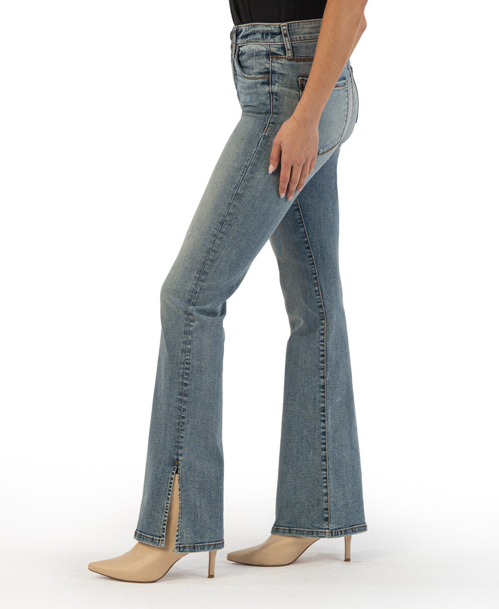 Ana High Rise Fab Ab Flare With Side Slit (Unconditional Wash)
