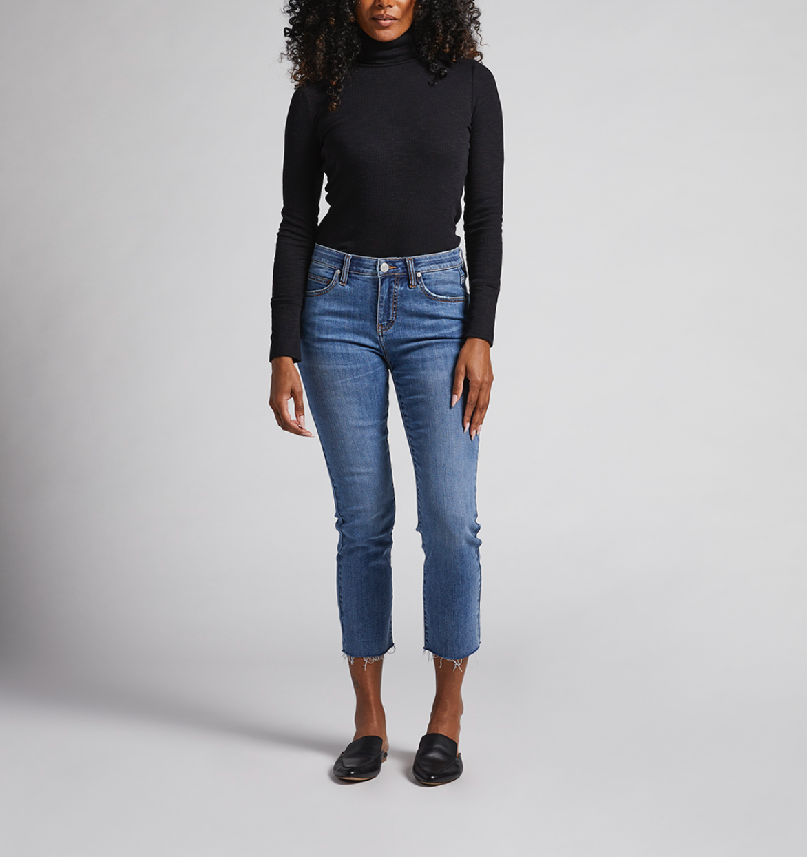 Ruby Mid Rise Straight Crop - Oceanfront