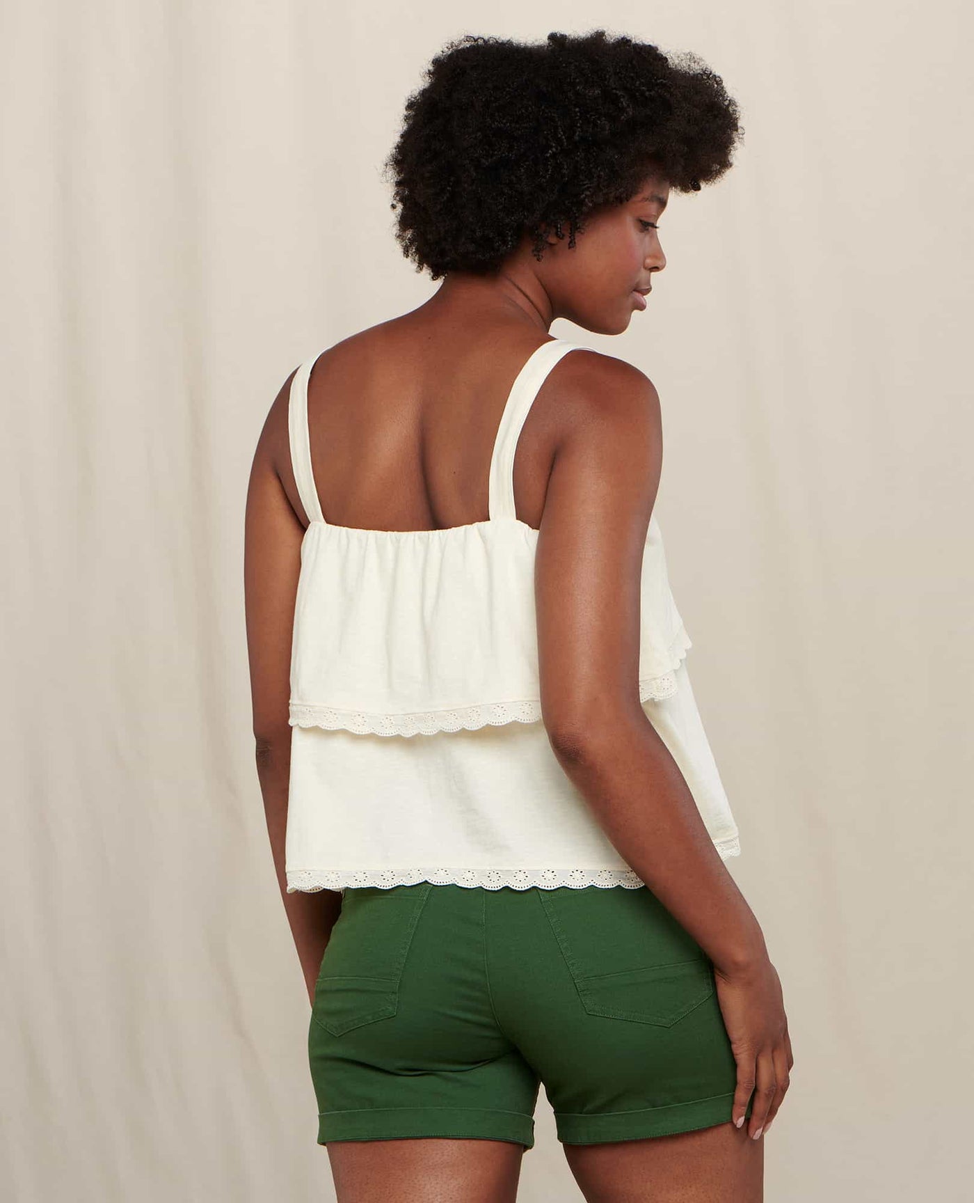 Primo Tiered Eyelette Tank Top - SALE