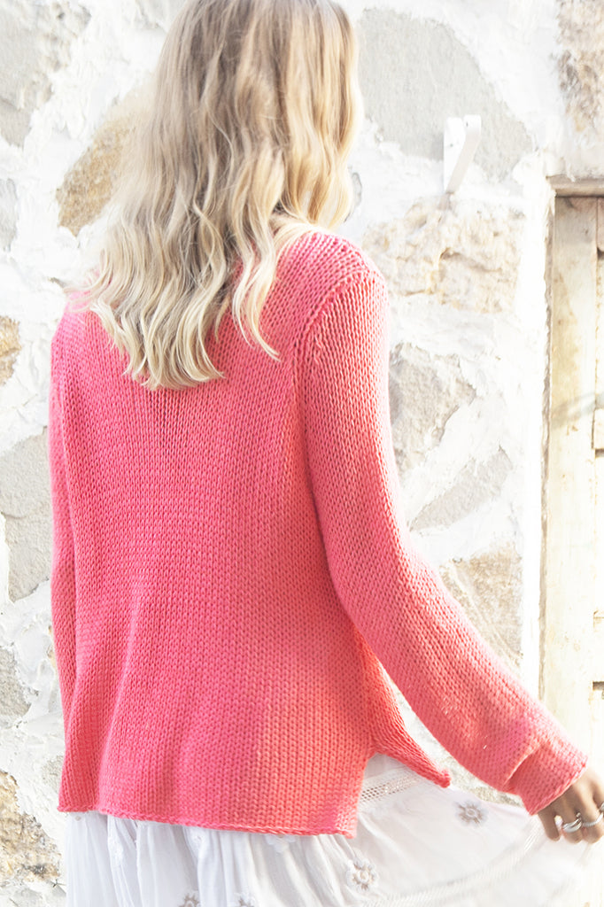 Daisy V Cotton Sweater