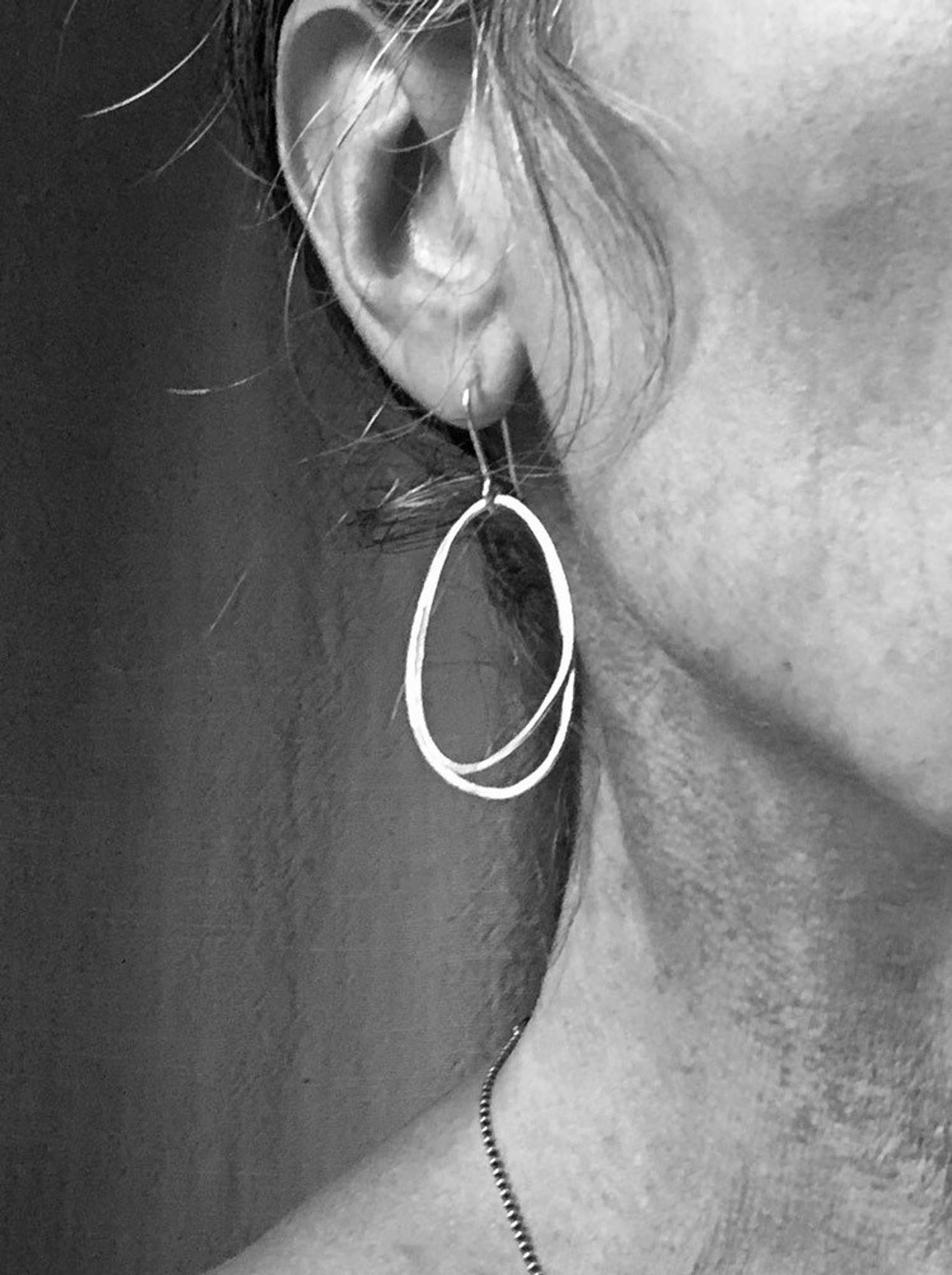 Double Organic Sterling Hoops