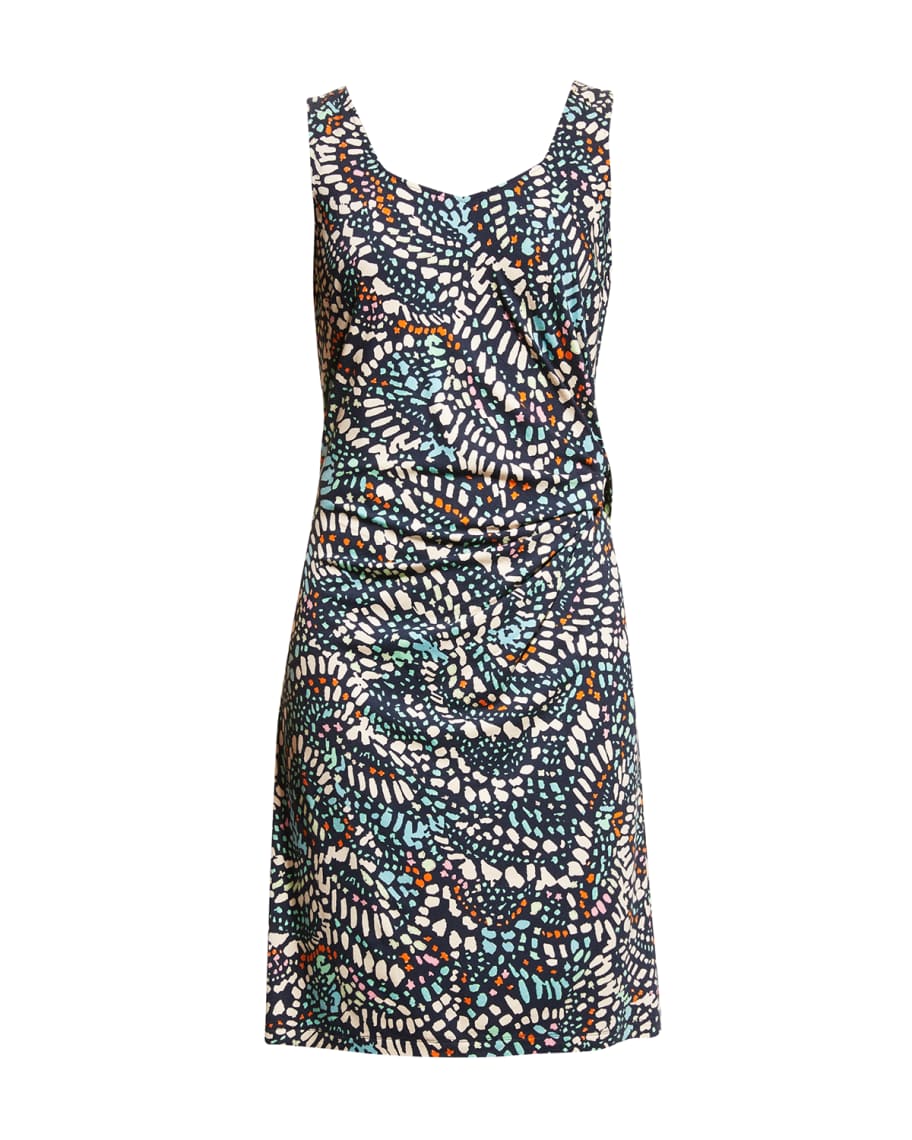 Mosaic Dots Side-Twist Dress