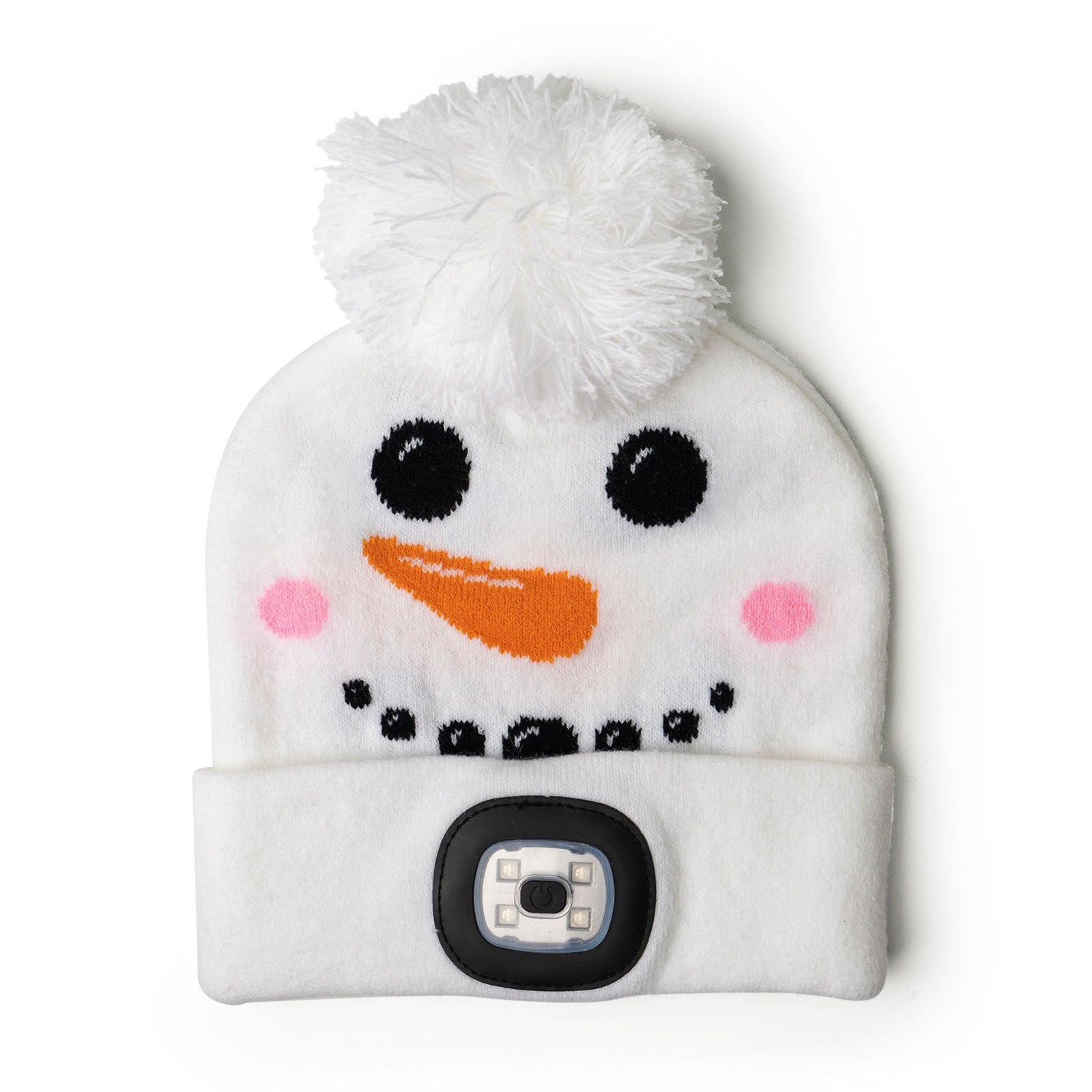 Xmas Kids' Night Owl LED Rechargeable Beanie Pom Hat